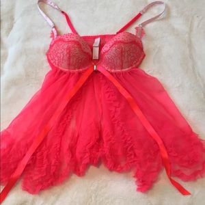 Hot pink Victoria’s Secret lingerie